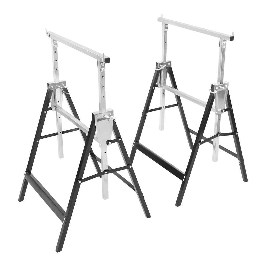 2-Pack Metal Saw Horses, 220 lbs Capacity, Adjustable Height G17896