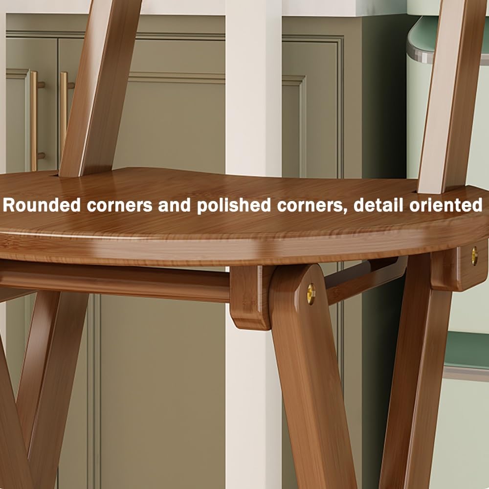 Teal 30in Folding Bamboo Dining Chair with Backrest and Footrest Z2439
