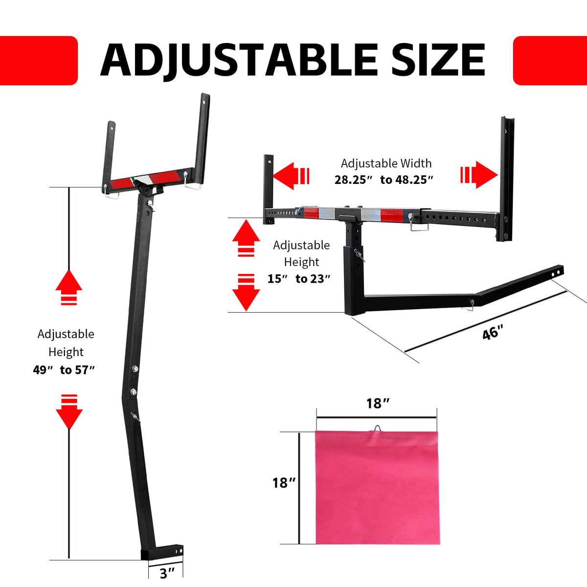 Black Hitch Mount Truck Bed Extender L42797