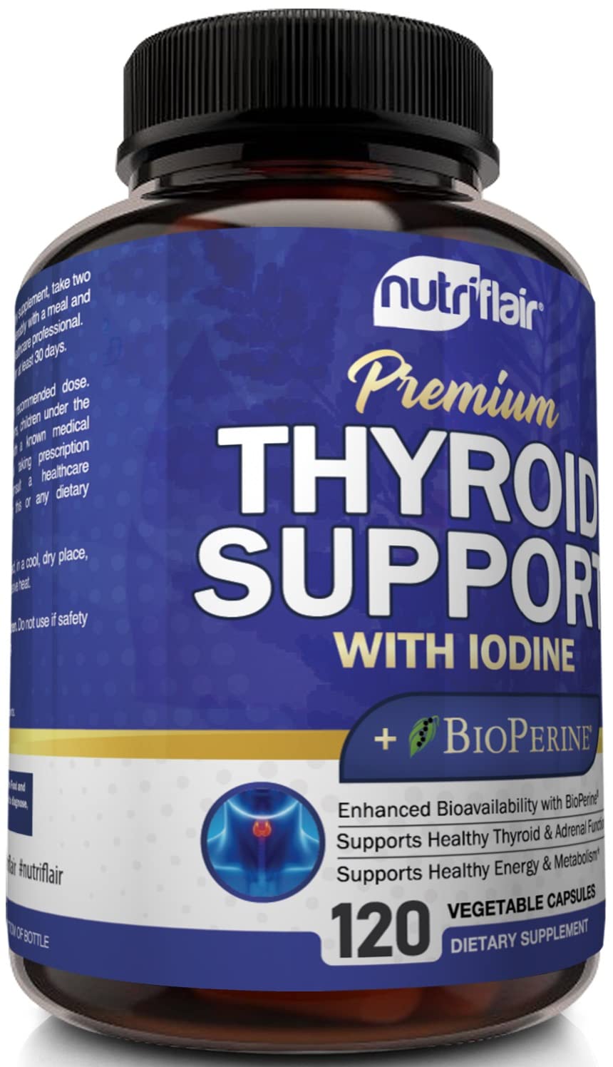 Thyroid Support Complex with Iodine, B12 & Ashwagandha, 120 Caps T352