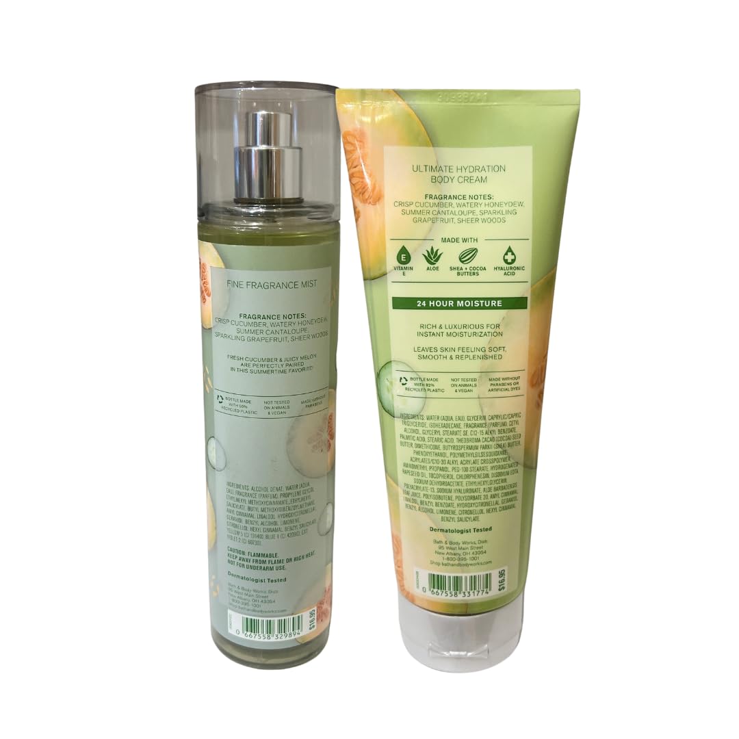 Cucumber Melon Fine Fragrance Mist and Body Cream Z645