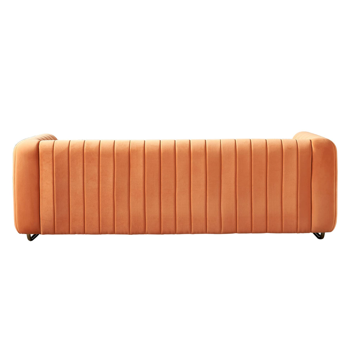 Orange Velvet 84.25-Inch 3-Seater Sofa T11106