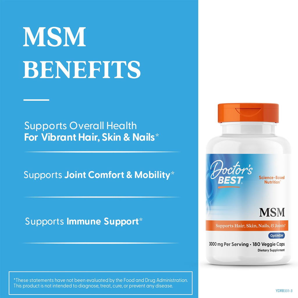 MSM Supplement Capsules 180 Caps S952