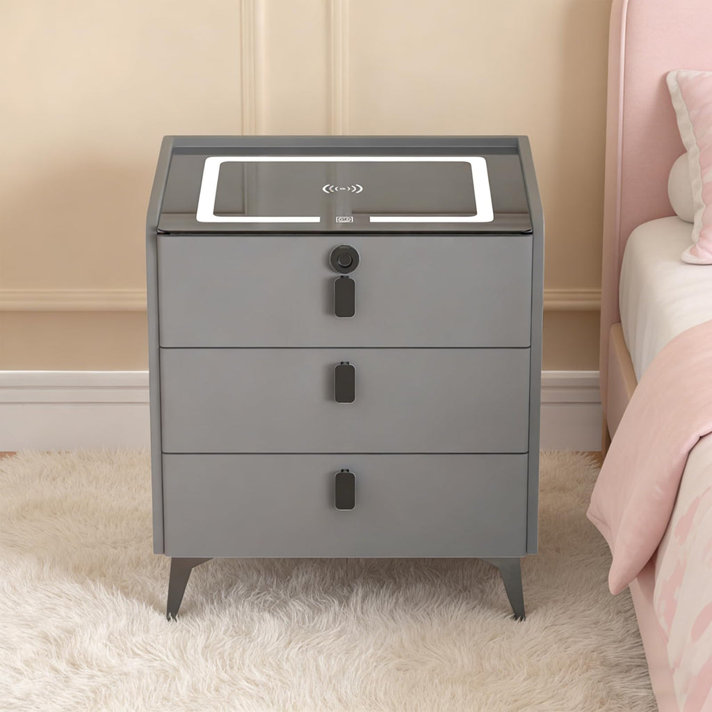 Wireless Charging Fingerprint Lock Nightstand C415