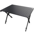 Folding Camping Table Adjustable Height Lightweight Aluminum Black Q413