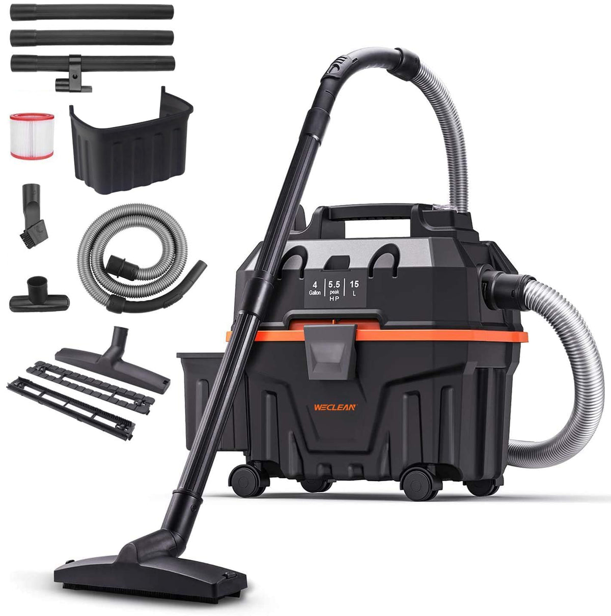4 Gallon 5.5 Peak HP Wet Dry Vacuum Cleaner with Blower Function R7887
