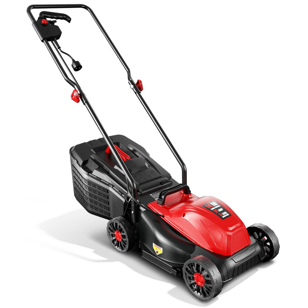 14" Corded Lawn Mower, 3-Height, 2-in-1 Mulch & Bag P442083