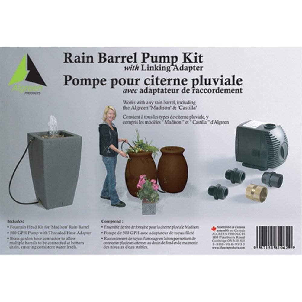 500 GPH 50 Gal Rain Barrel Watering System Pump H461772