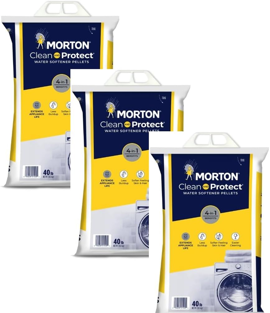 Water Softener Salt Pellets, 40 LB Bag (3) S471382