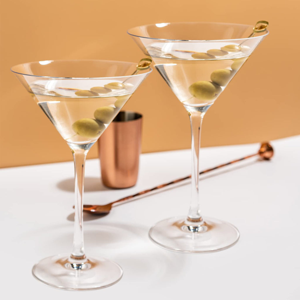 Hand Blown Crystal Martini Glasses Set of 4 Z4597