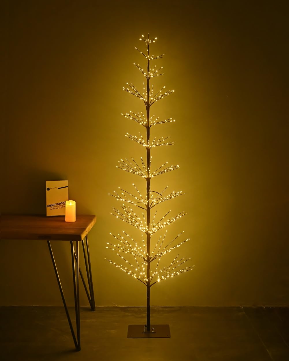 7 Feet 736L LED Artificial Christmas Tree Warm White X810378