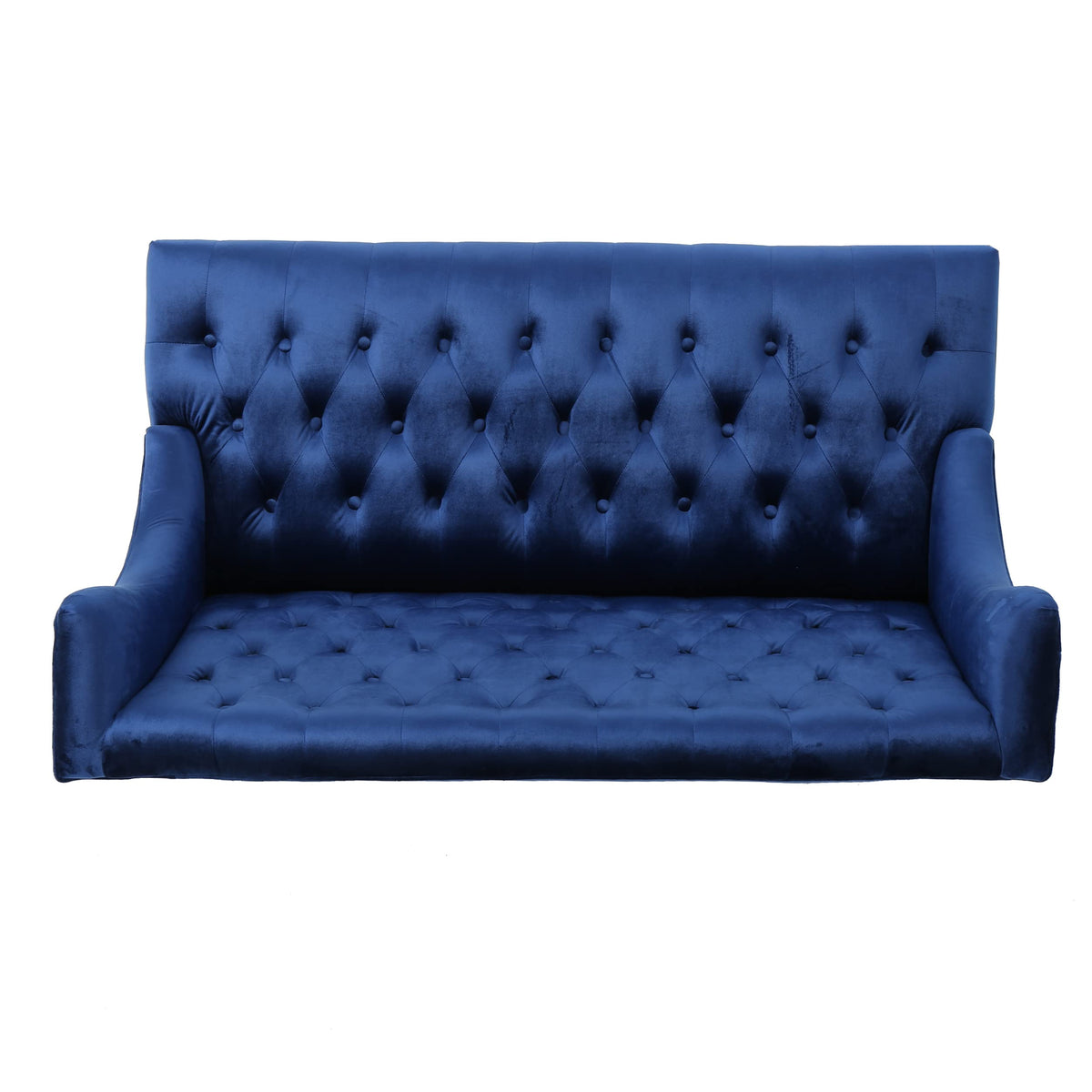 Navy Blue Tufted Velvet Wingback Loveseat W178