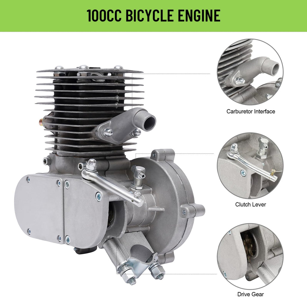 2 Stroke 100cc Bicycle Engine Kit with 44 Tooth Sprocket Y4603