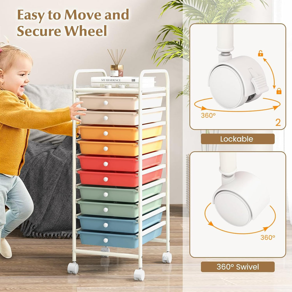 10 Drawer Rolling Storage Cart N645143