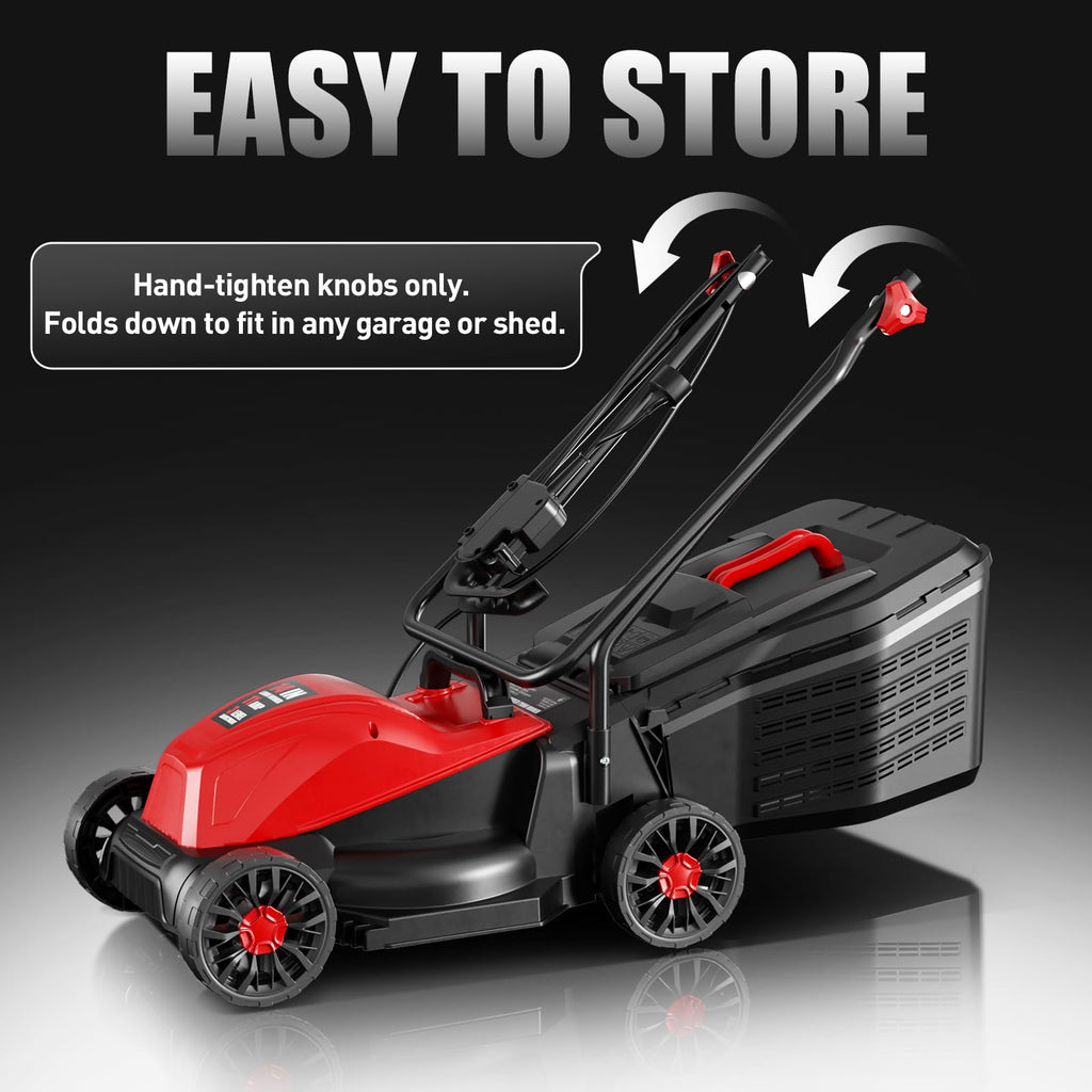 14" Corded Lawn Mower, 3-Height, 2-in-1 Mulch & Bag P442083