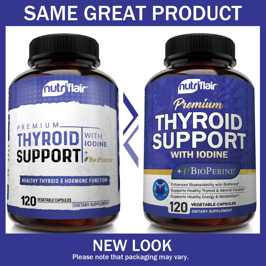 Thyroid Support Complex with Iodine, B12 & Ashwagandha, 120 Caps T352