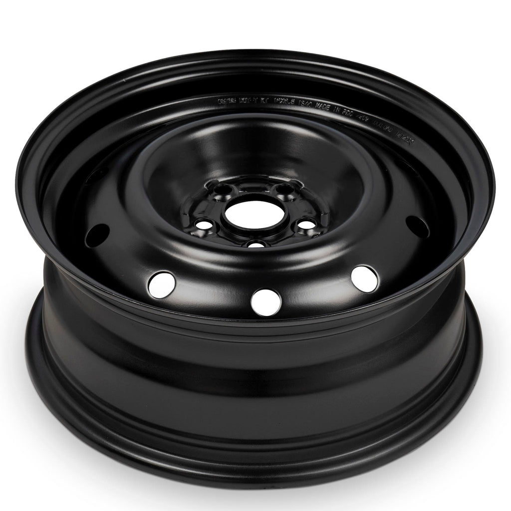 16x6.5 in Steel Wheel Rim 5 Lug 100mm 55mm Offset 56.1mm CB Powder-Coated Black D712896