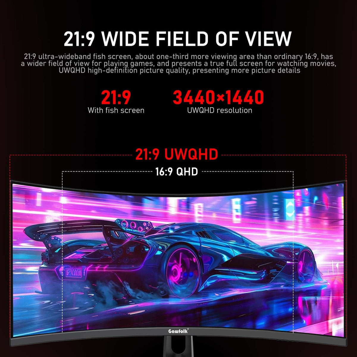 34 Inch Ultrawide Curved 200Hz Gaming Monitor K247006