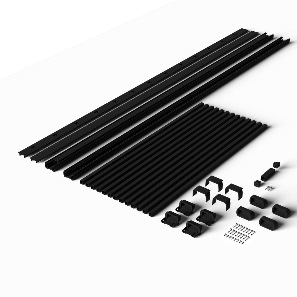 6 ft. x 36 in. Textured Black Aluminum Stair Rail Kit M8313