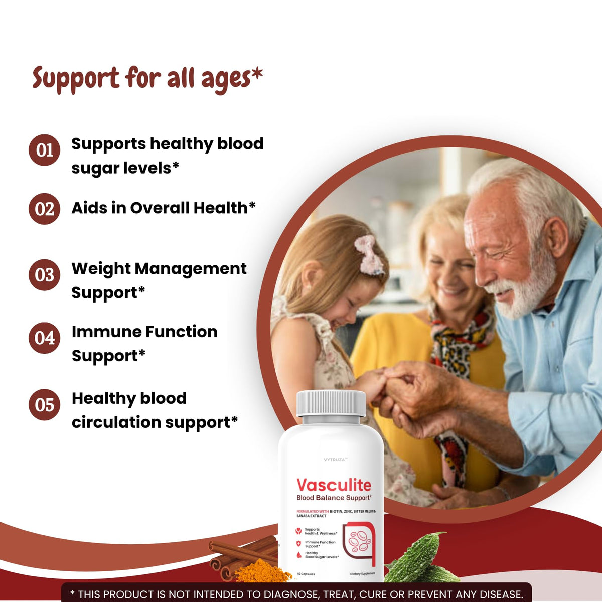 60 Capsules Blood Flow Support Supplement J167353
