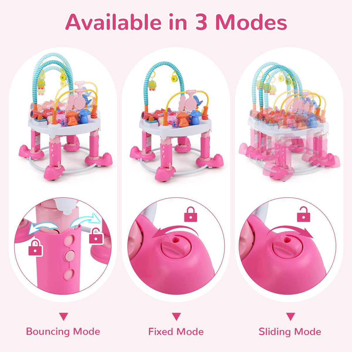 5 in 1 Baby Bouncer Activity Center with 360° Rotating Seat X356