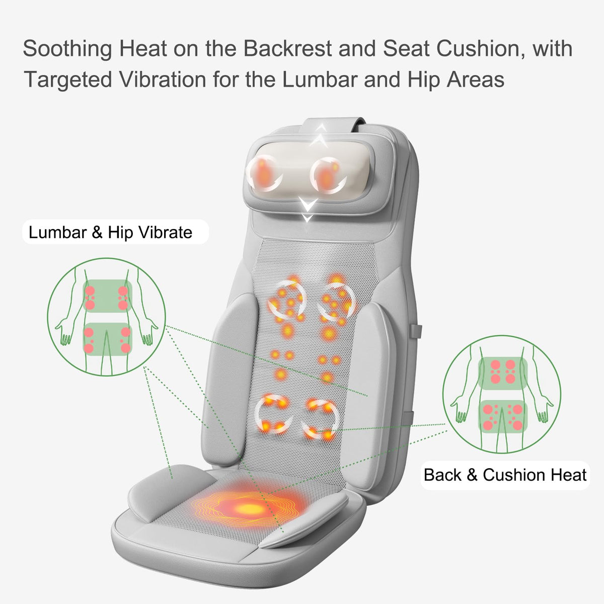 Shiatsu Neck and Back Massage Cushion with Heat Y839043