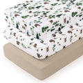 3 Pack Ultra Soft Breathable Fitted Crib Sheets 28x52 Inch U13592