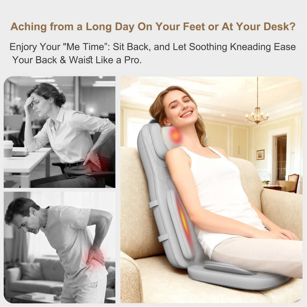 Shiatsu Neck and Back Massage Cushion with Heat Y839043