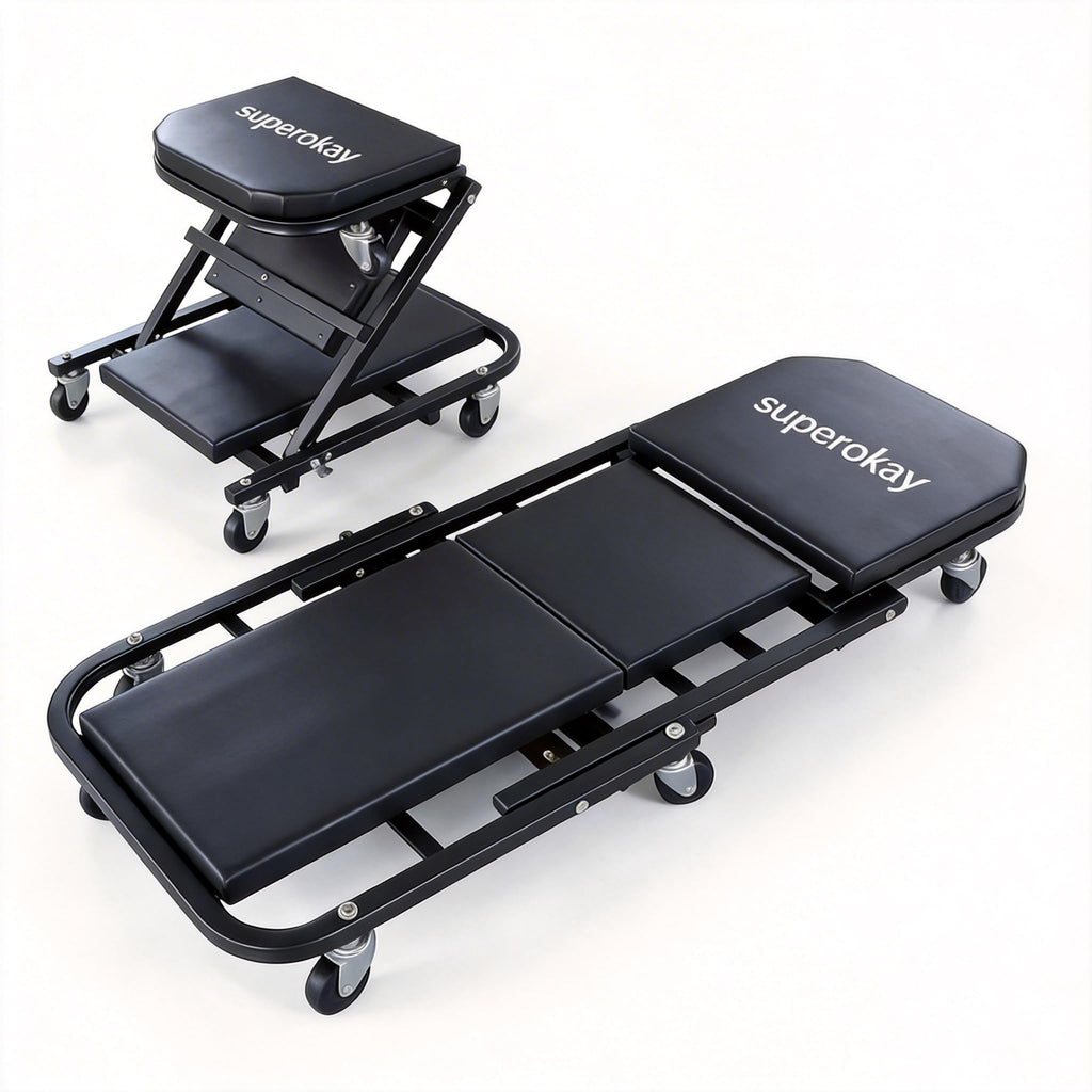 2-in-1 Folding Creeper Seat, 36-Inch, 300LBS Capacity H25660
