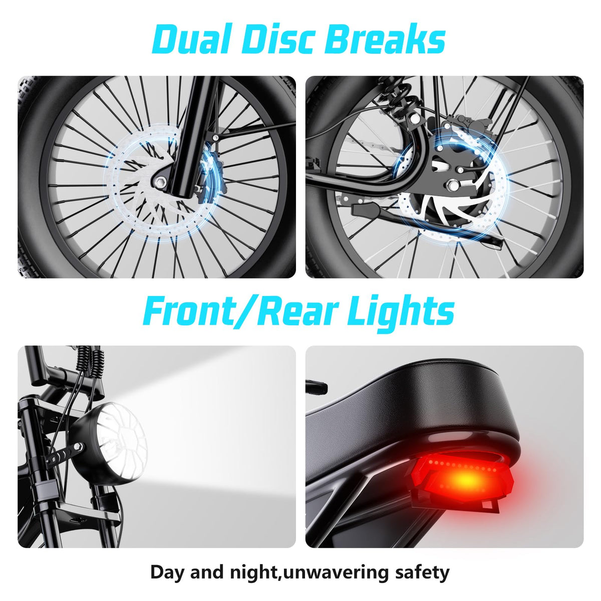 Electric Dirt Bike for Adults, 16"/20" x 4.0 Fat-Tire All-Terrain Ebike L7182