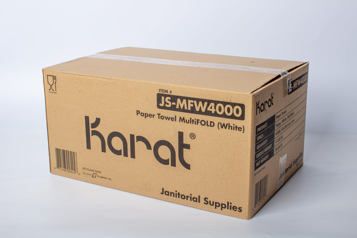 Multifold Paper Towels, Kraft, 334 Sheets X 12 Packs, Recycled Fibers J691