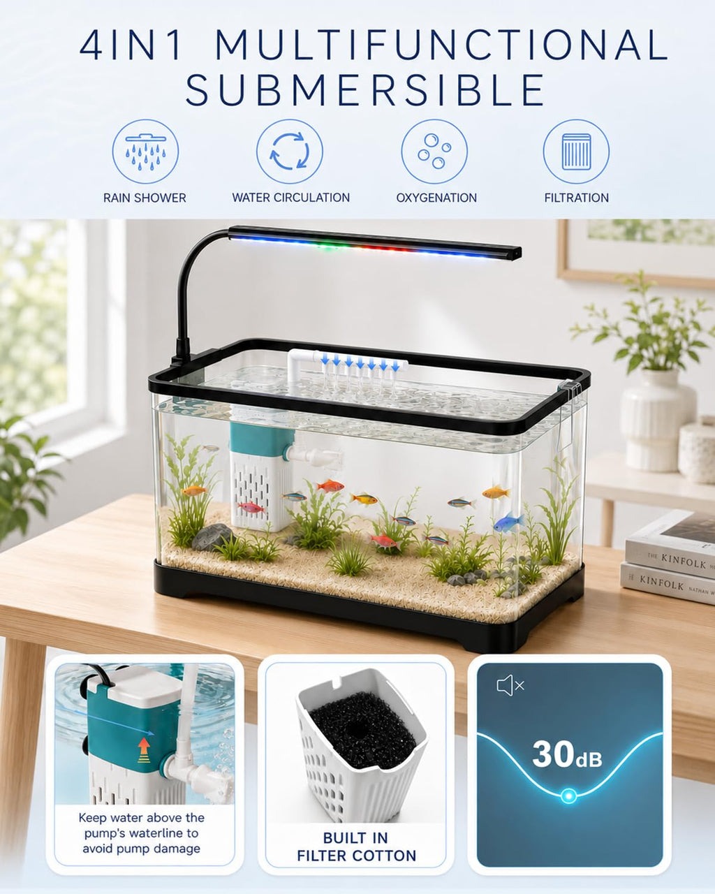 3 Gallon Acrylic Aquarium Starter Kit S39493