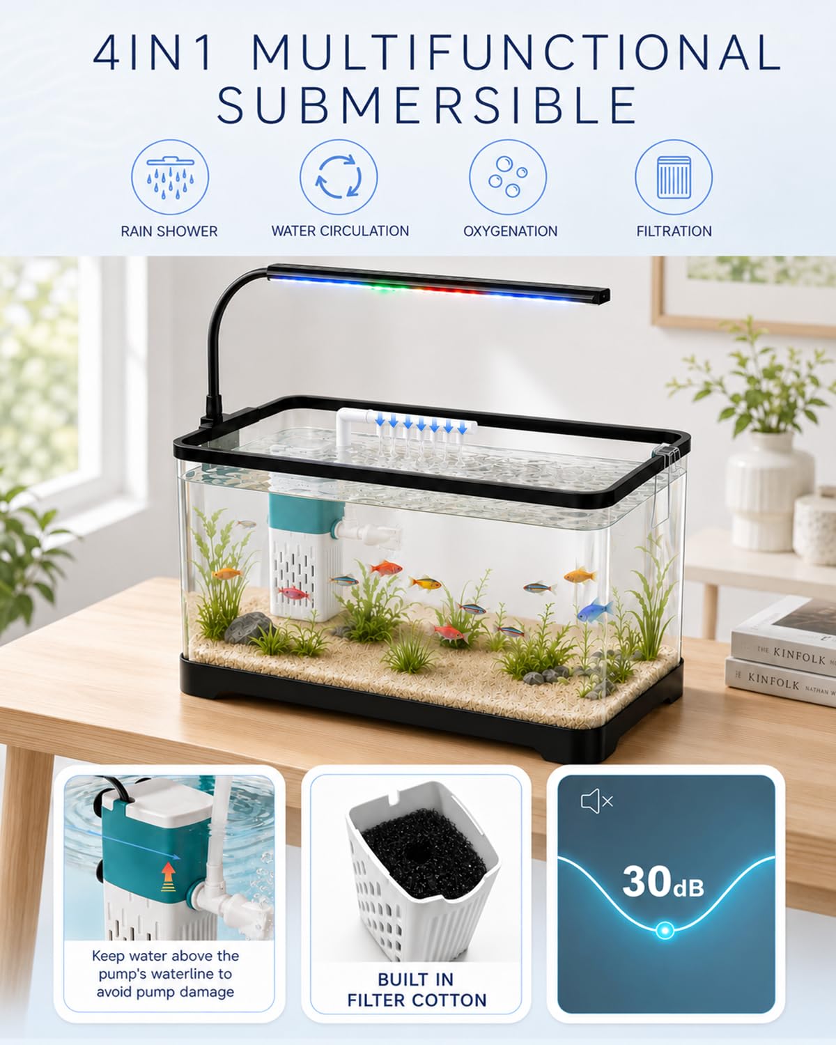 3 Gallon Acrylic Aquarium Starter Kit S39493