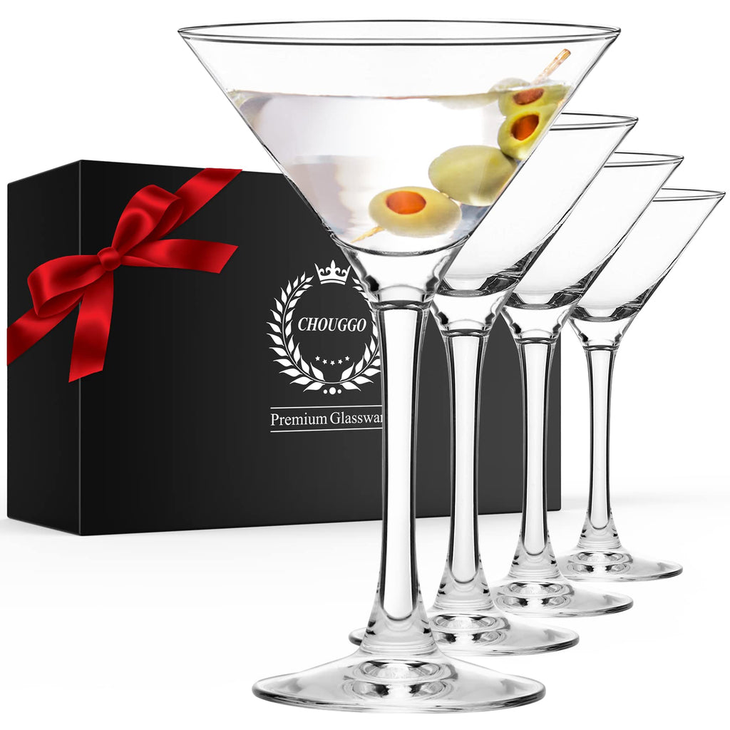 Hand Blown Crystal Martini Glasses Set of 4 Z4597