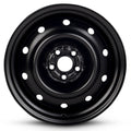 16x6.5 in Steel Wheel Rim 5 Lug 100mm 55mm Offset 56.1mm CB Powder-Coated Black D712896