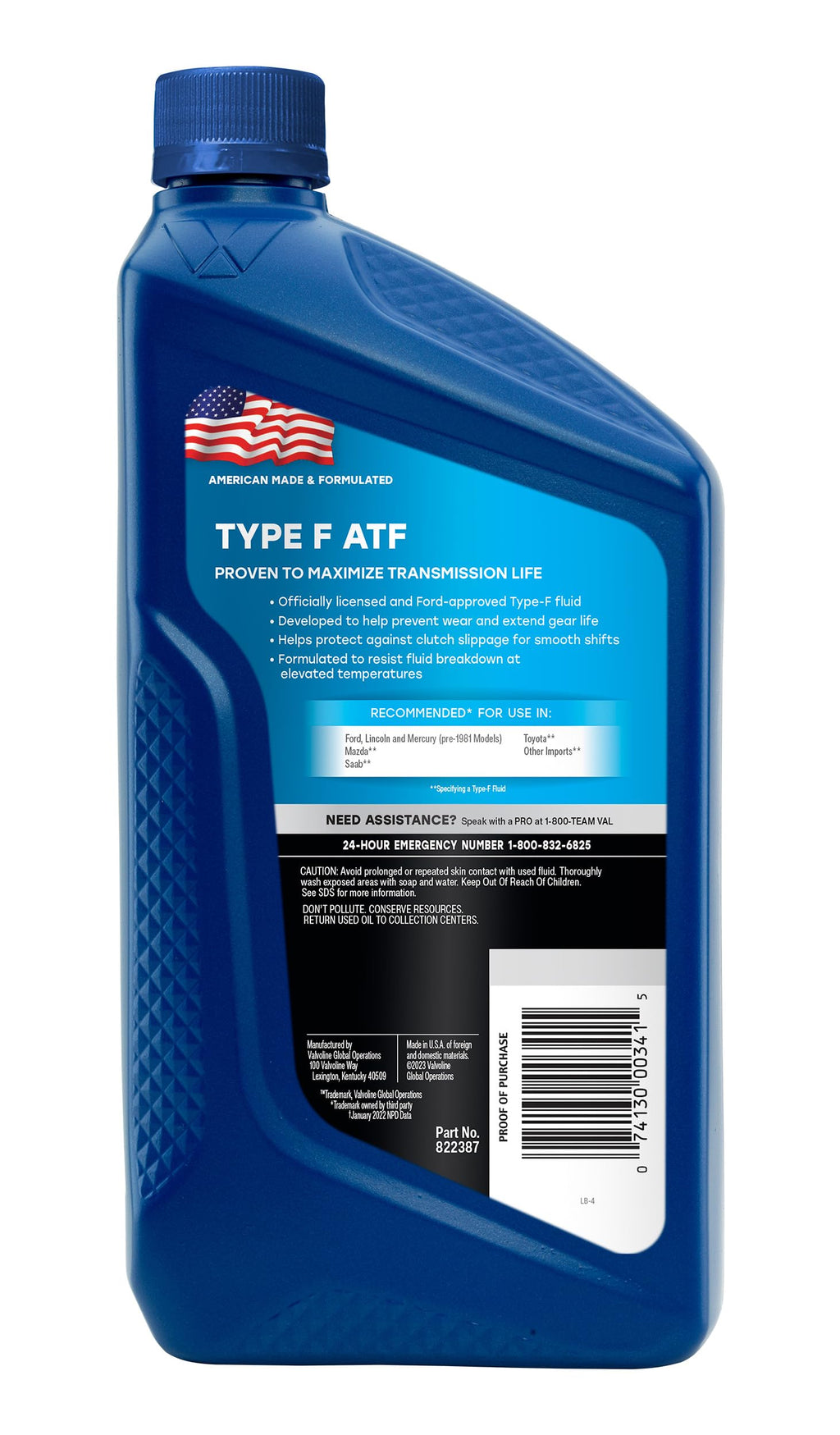 Type F Automatic Transmission Fluid 1 Quart Y12435