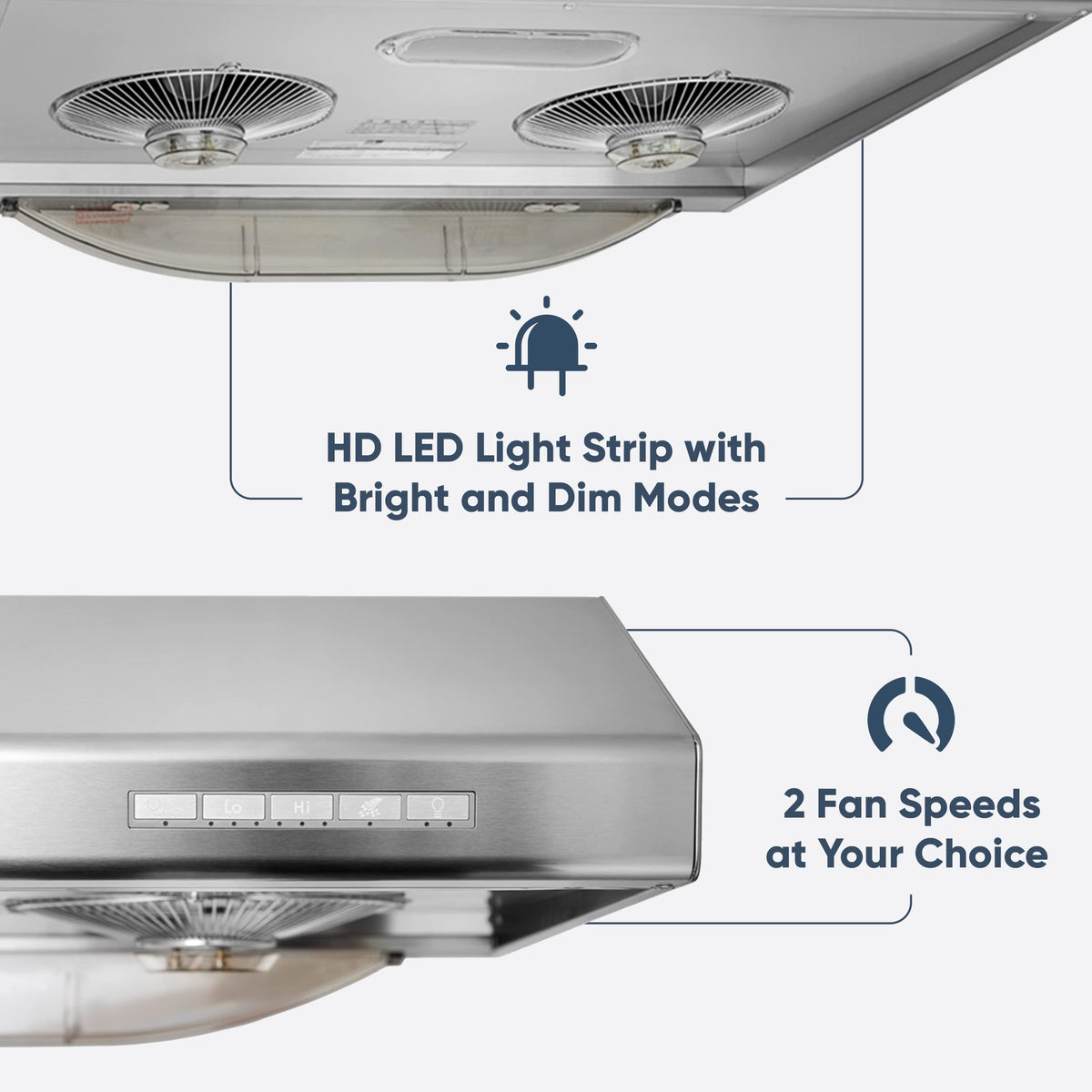 30 Inch 900 CFM Stainless Steel Under Cabinet Range Hood R8505