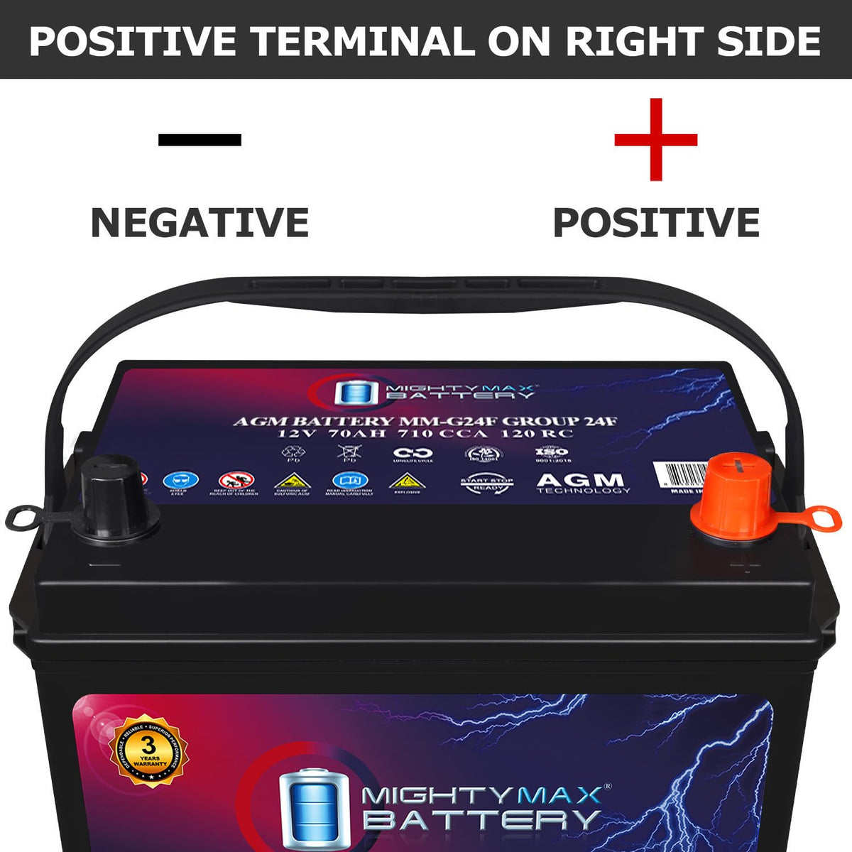 12V 70Ah AGM Replacement Battery H8197