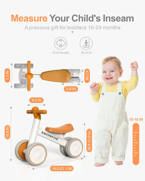 10-24 Month No Pedal Balance Bike with 4 Wheels Z667