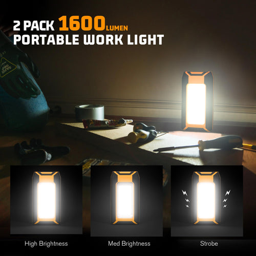 2-Pack Rechargeable LED Work Light C8102