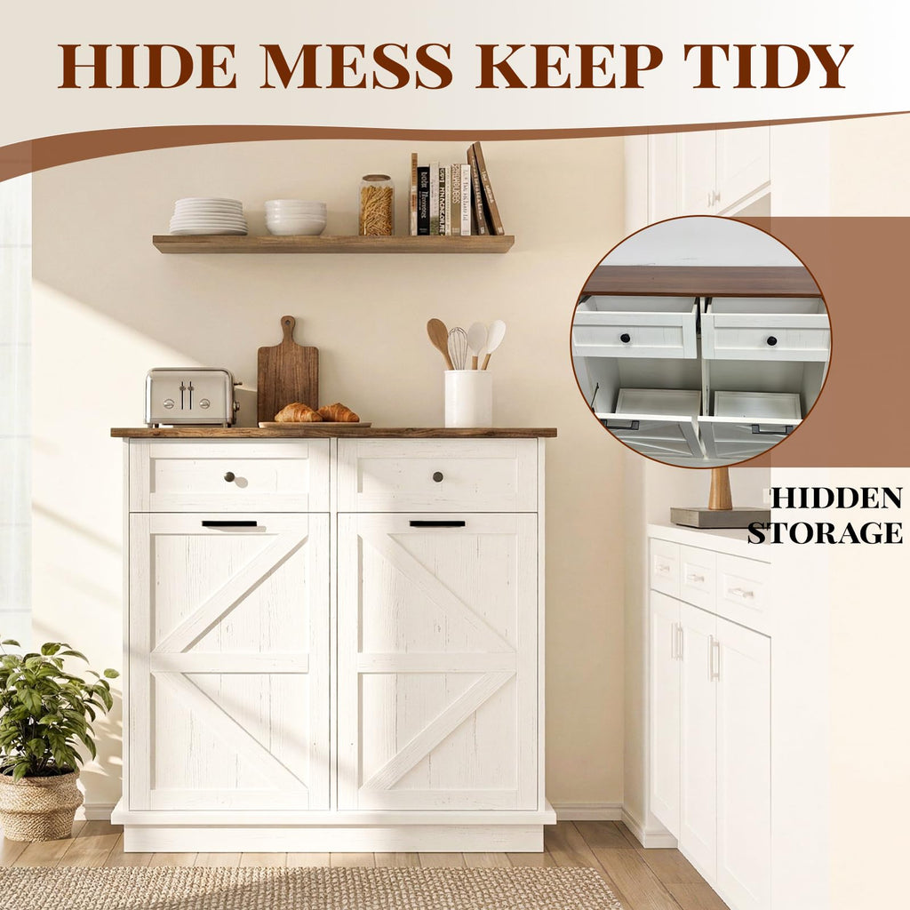 Double 10-Gal Tilt Out Trash Cabinet C186936