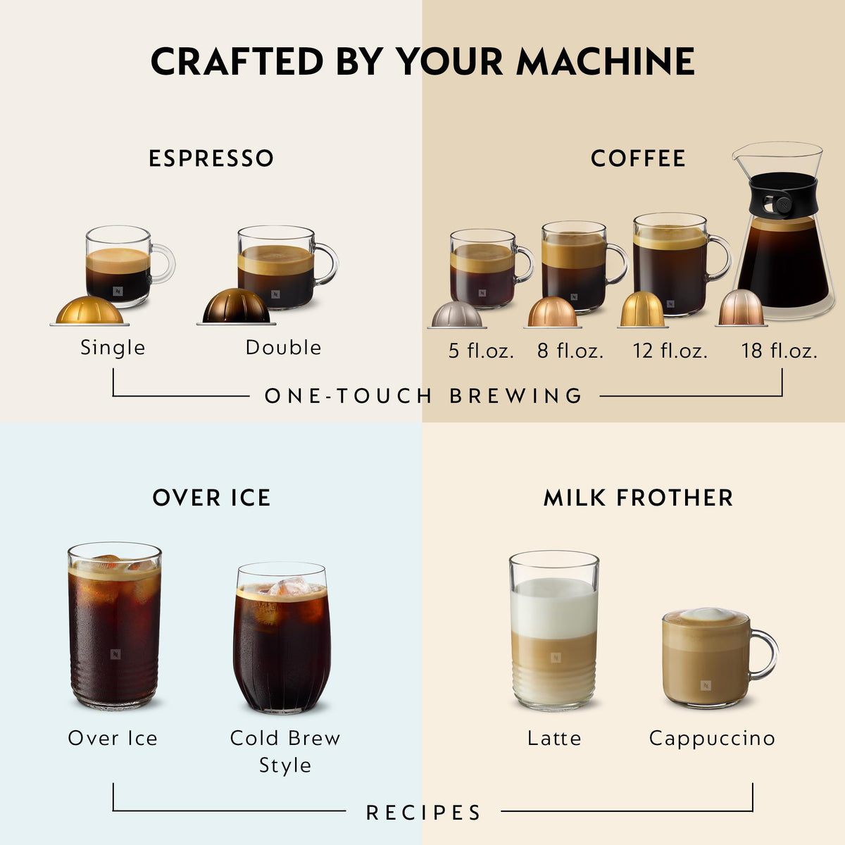 Black Coffee Machine with Milk Frother O389226