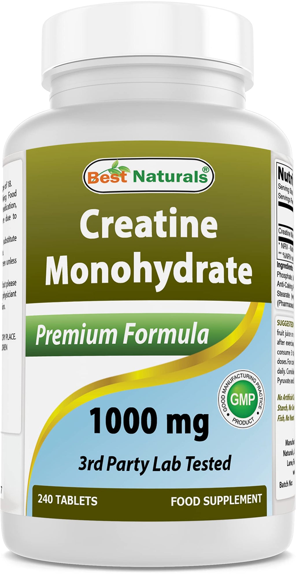 Creatine Monohydrate 1000 mg 240 Tablets B284570