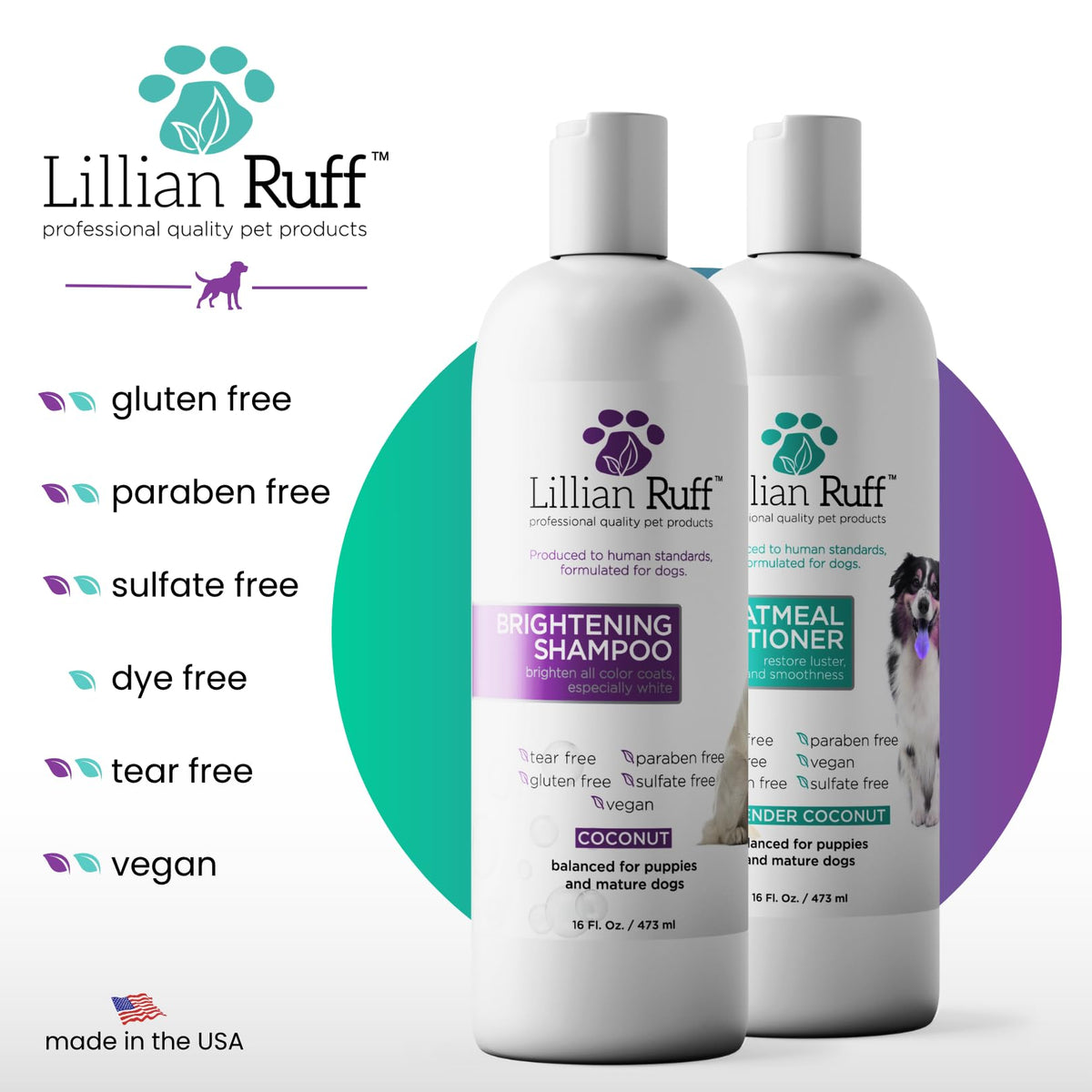 Brightening Shampoo & Oatmeal Conditioner Set for Dogs R598565