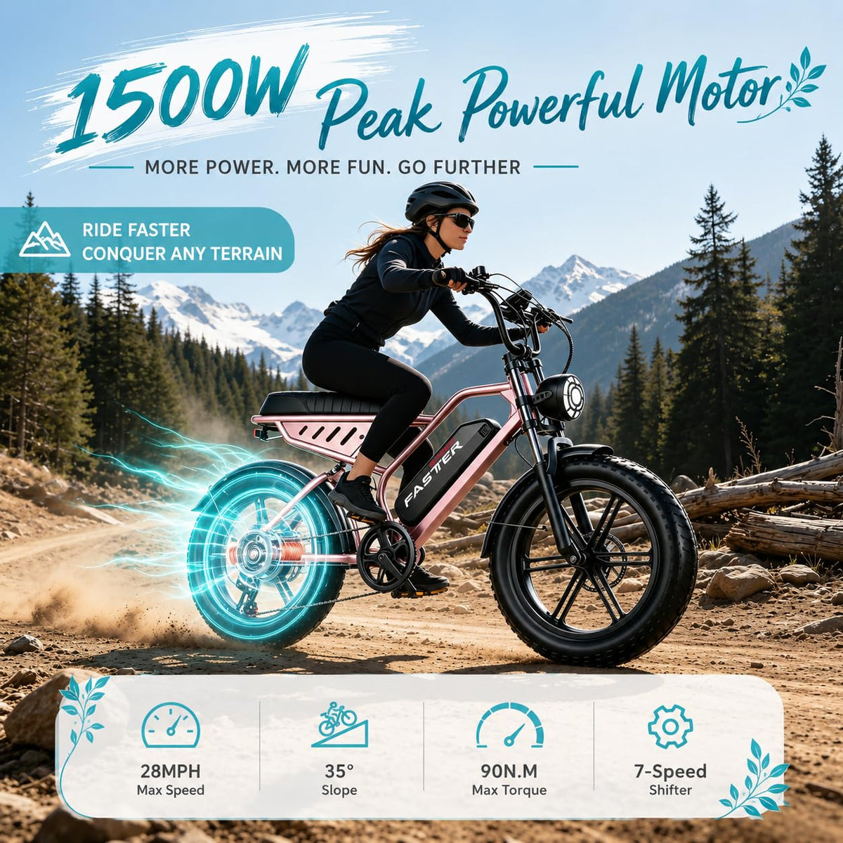 1500W 20" Fat Tire Electric Bike Y3530