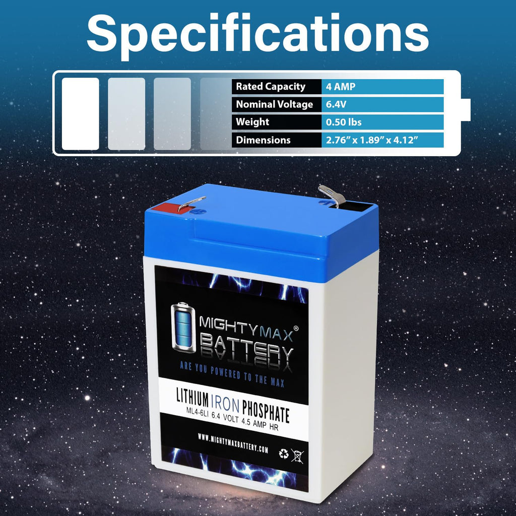 6V 4.5AH Lithium Replacement Battery M992