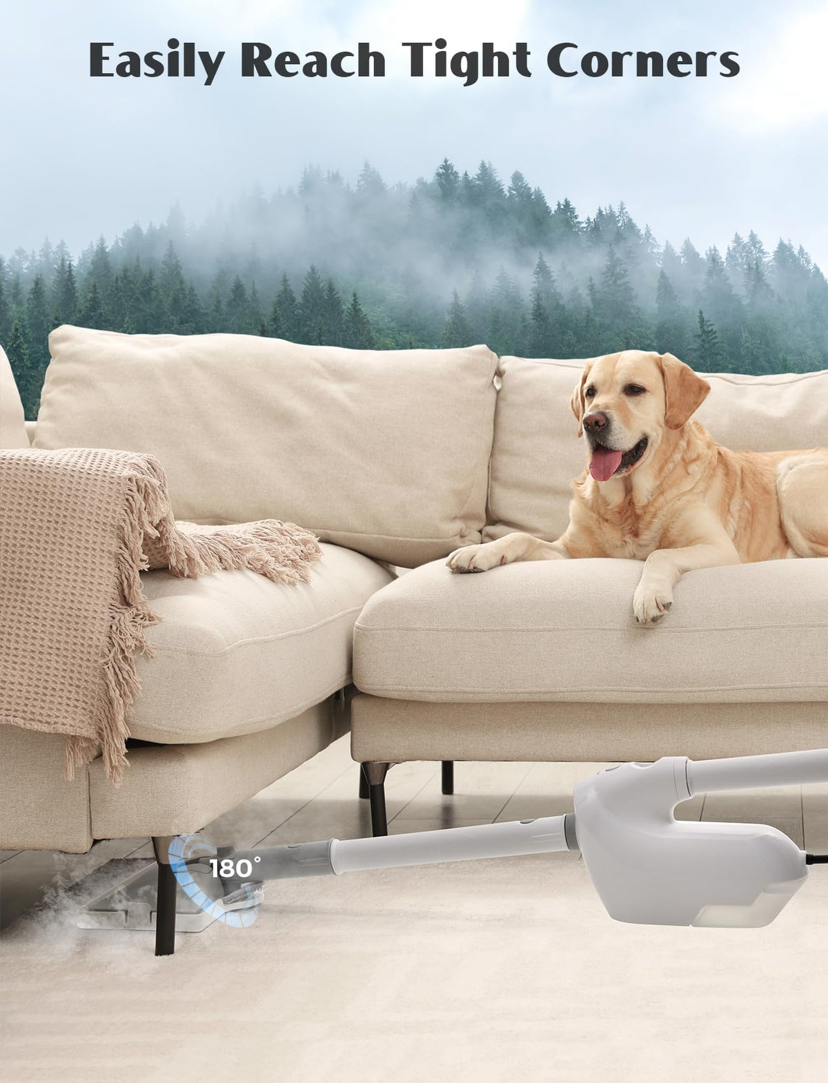 10-in-1 Steam Mop with Detachable Handheld Steamer B936769
