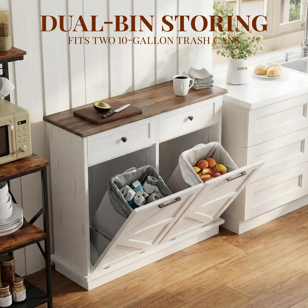 Double 10-Gal Tilt Out Trash Cabinet C186936