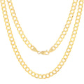 10k Yellow Gold Cuban Curb Link Chain Necklace B60172