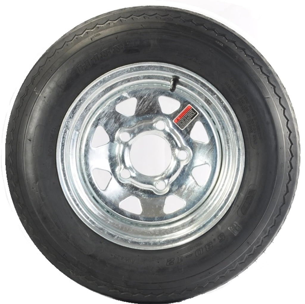 12 Inch 5 Lug Trailer Tire Rim Assembly G244614